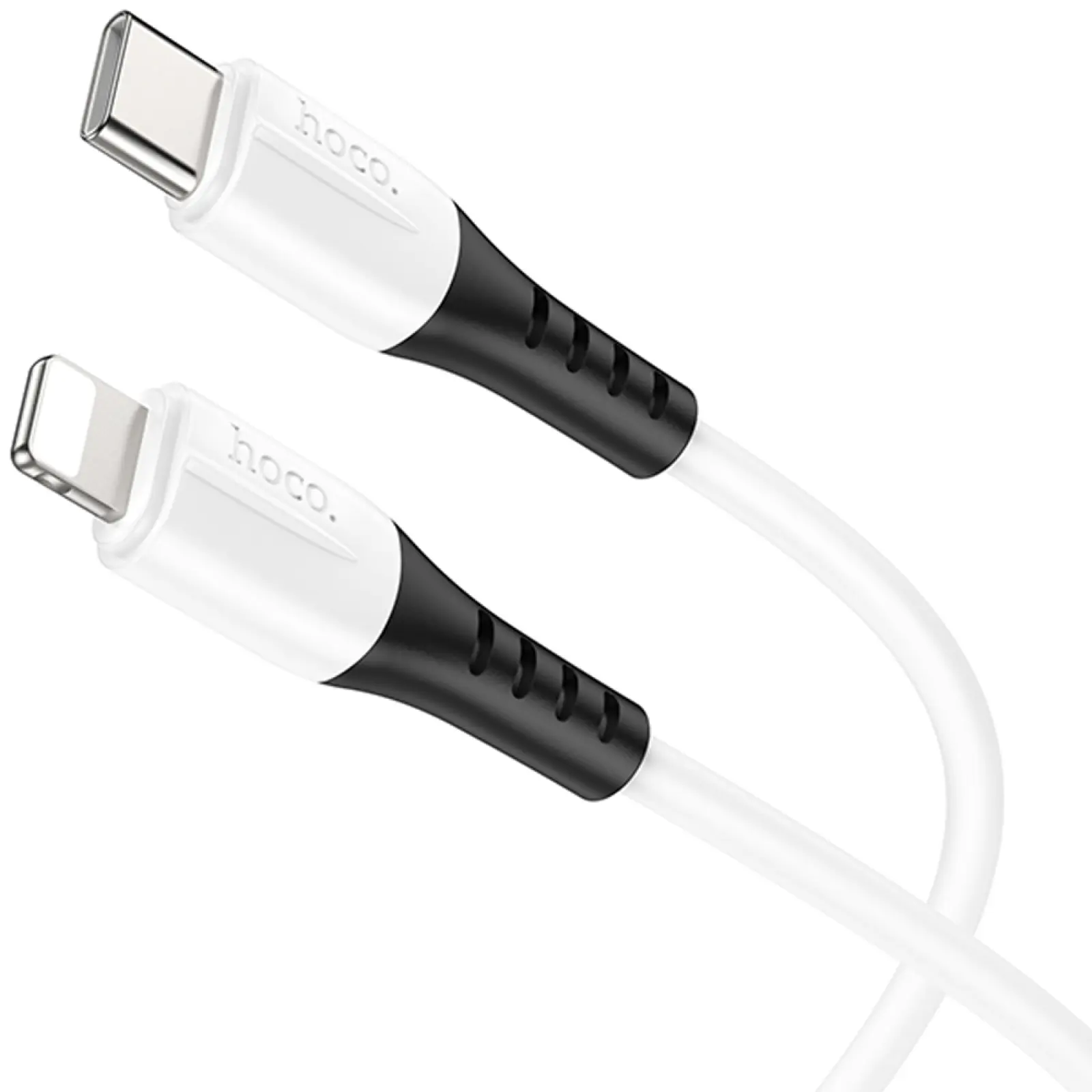 Дата кабель Hoco X82 Silicone Type-C to Lightning 20W (1m), White 1, купить оптом с доставкой