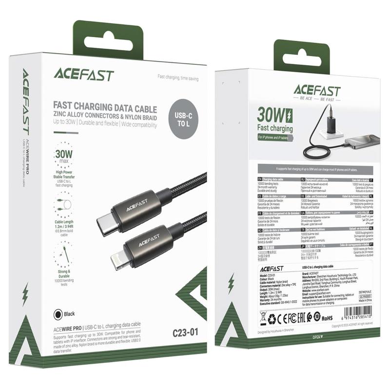 Дата кабель Acefast C23-01 Type-C to Lightning 30W (1.2m) на малюнкі №3