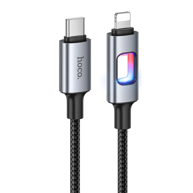 Дата кабель Hoco U144 New Type-C to Lightning 27W (1.2m), Black, купити оптом з доставкою