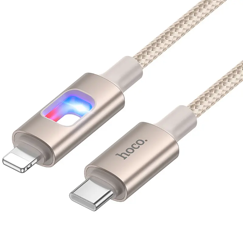 Дата кабель Hoco U144 New Type-C to Lightning 27W (1.2m), Gold 2, купити оптом з доставкою