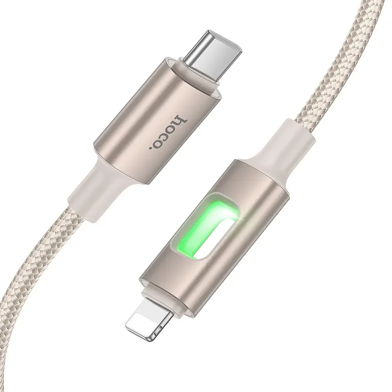 Дата кабель Hoco U144 New Type-C to Lightning 27W (1.2m), Gold 3, купити оптом з доставкою