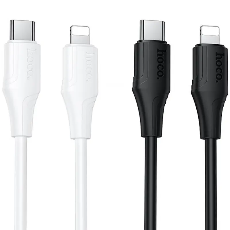 Дата кабель Hoco X124 Bien silicone Type-C to Lightning 27W (1m), купити оптом з доставкою