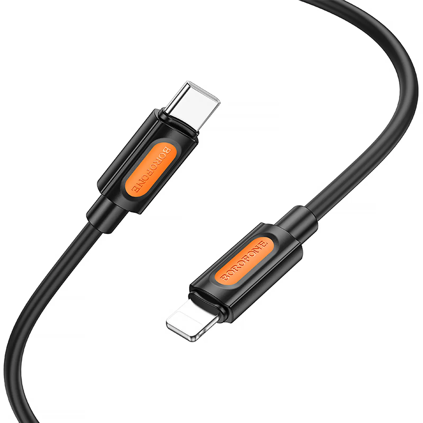 Дата кабель Borofone BX114 Structure Type-C to Lightning 27W (1m), Black 3, купить оптом с доставкой