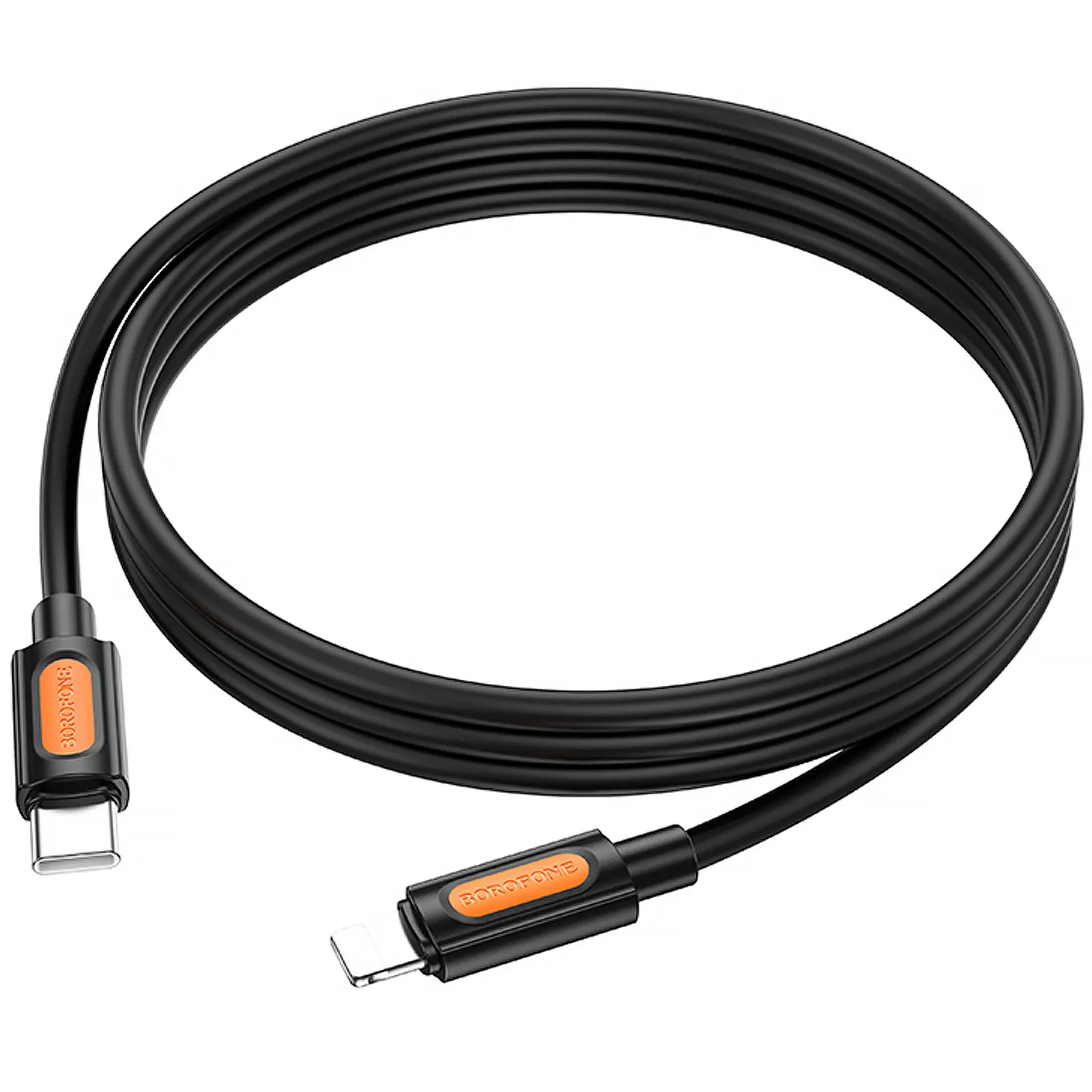 Дата кабель Borofone BX114 Structure Type-C to Lightning 27W (1m), Black 4, купить оптом с доставкой