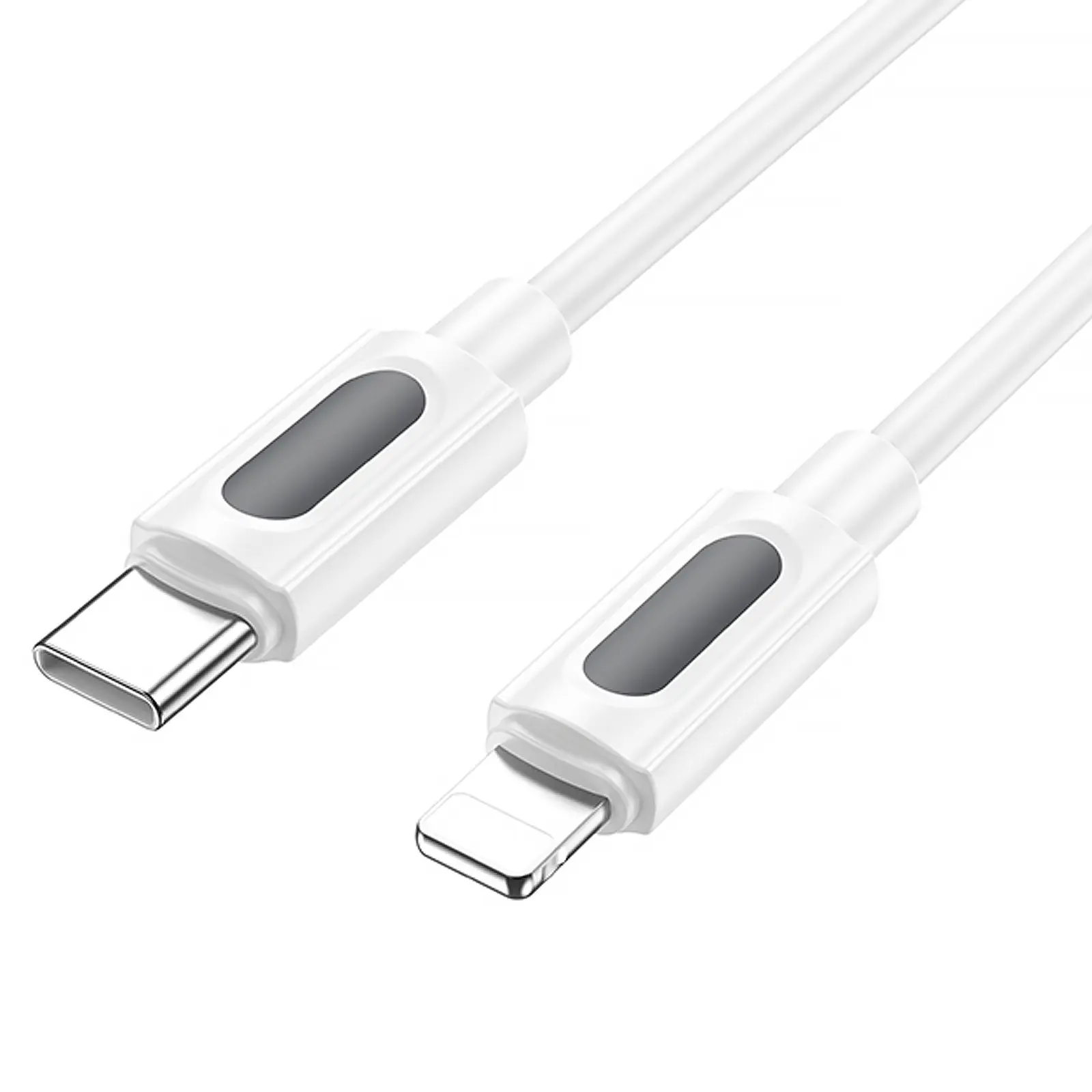 Дата кабель Borofone BX114 Structure Type-C to Lightning 27W (1m), White 3, купить оптом с доставкой