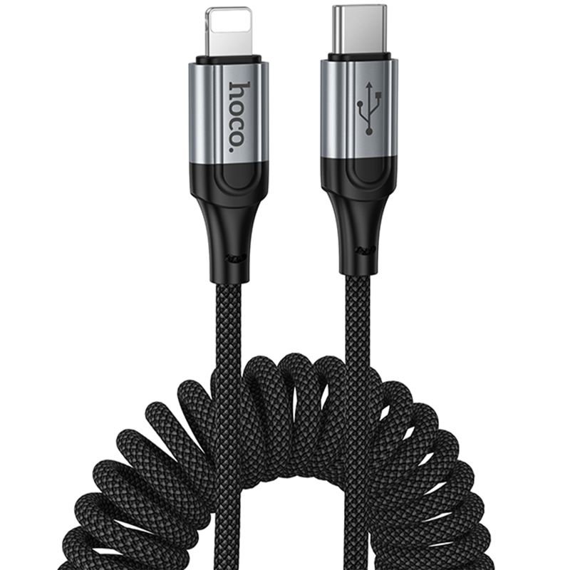 Дата кабель Hoco X121 Nuevo Type-C to Lightning 27W (1.5m), Black, купить оптом с доставкой