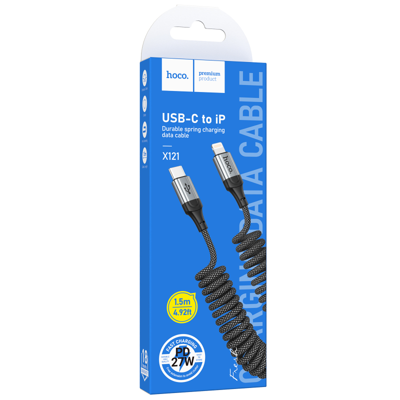 Дата кабель Hoco X121 Nuevo Type-C to Lightning 27W (1.5m) на картинке №2