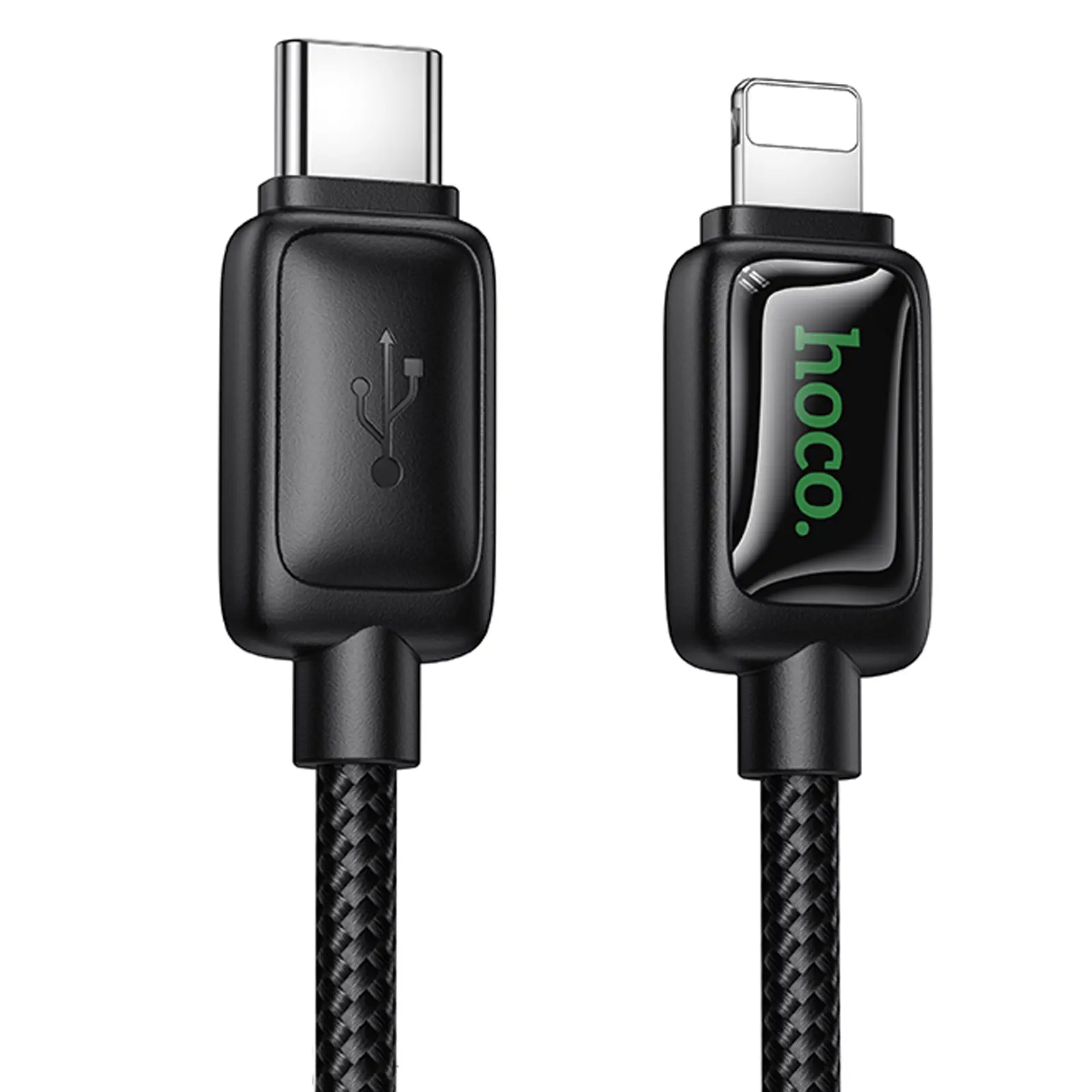 Дата кабель Hoco U146 Mundo Type-C to Lightning 30W (1.2m), Black, купити оптом з доставкою