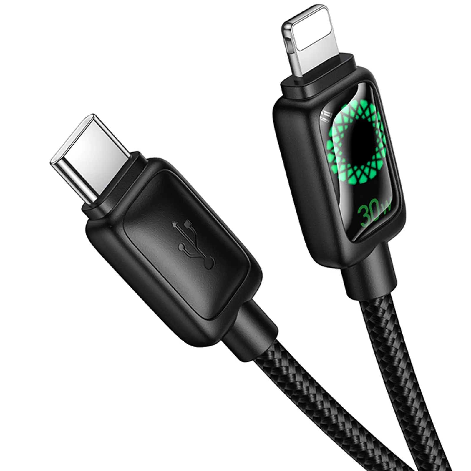 Дата кабель Hoco U146 Mundo Type-C to Lightning 30W (1.2m), Black 2, купити оптом з доставкою