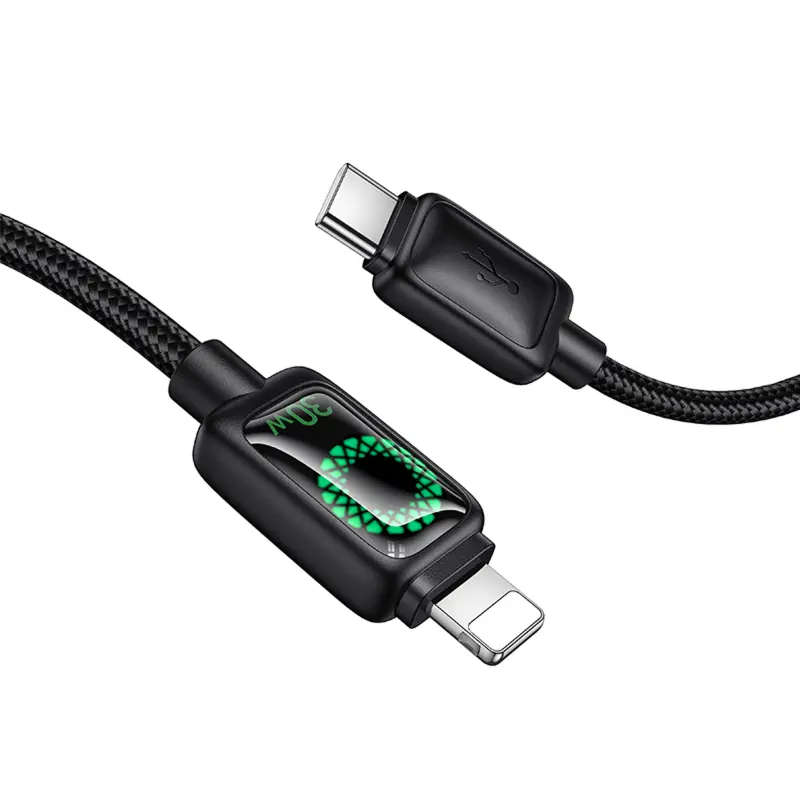 Дата кабель Hoco U146 Mundo Type-C to Lightning 30W (1.2m), Black 3, купити оптом з доставкою