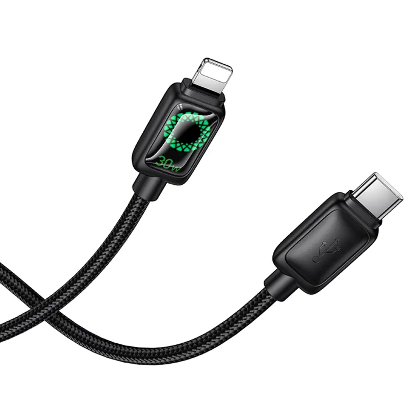 Дата кабель Hoco U146 Mundo Type-C to Lightning 30W (1.2m), Black 4, купити оптом з доставкою