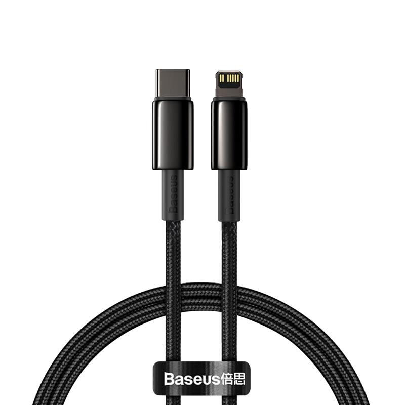 Дата кабель Baseus Tungsten Gold Type-C to Lightning PD 20W (2m) (CATLWJ) на картинке №1