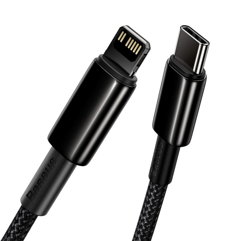 Дата кабель Baseus Tungsten Gold Type-C to Lightning PD 20W (2m) (CATLWJ) на картинке №2