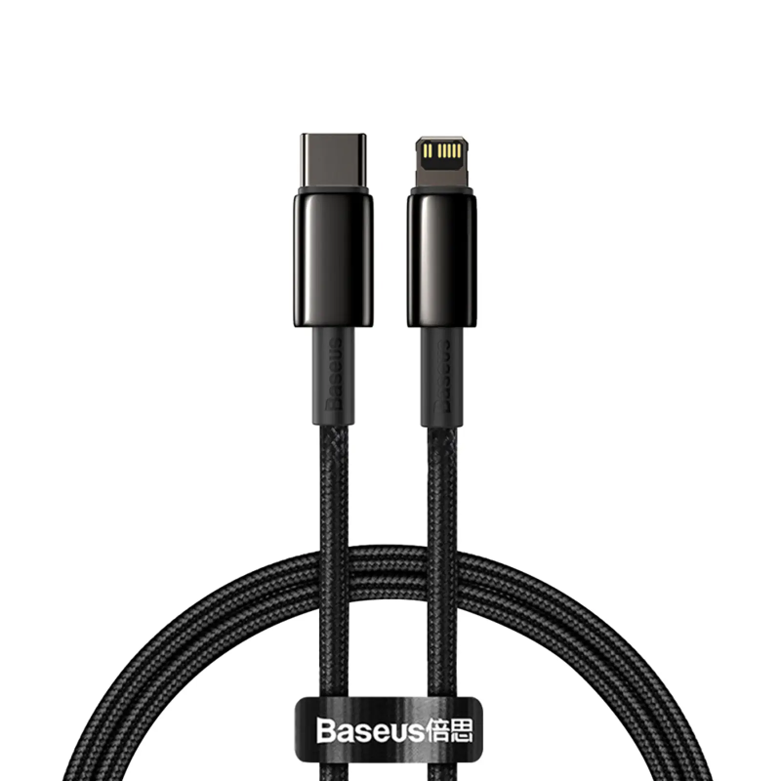 Дата кабель Baseus Tungsten Gold Type-C to Lightning PD 20W (2m) (CATLWJ), Черный, купить оптом с доставкой