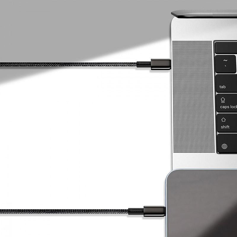 Дата кабель Baseus Tungsten Gold Type-C to Lightning PD 20W (2m) (CATLWJ) на картинке №4
