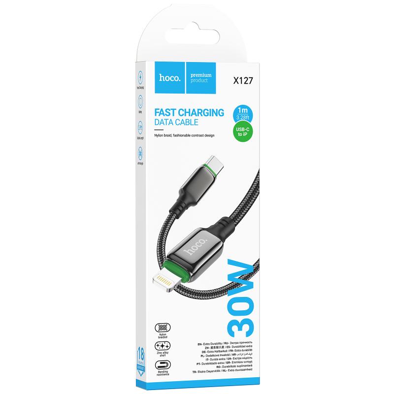 Дата кабель Hoco X127 Exceed Type-C to Lightning PD30W (1m) на картинке №2