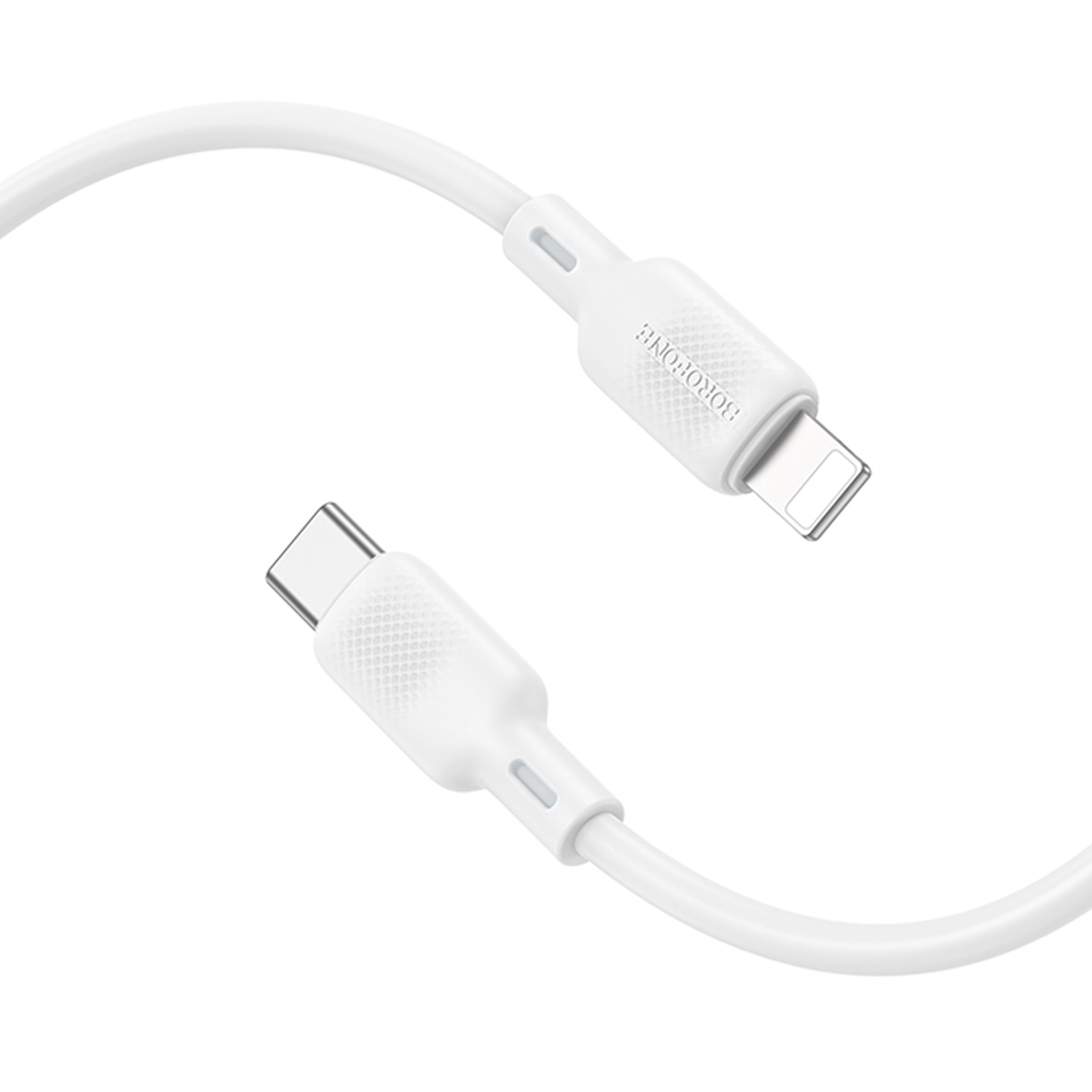 Дата кабель Borofone BX113 Lenny Type-C to Lightning 27W (1m), White 1, купить оптом с доставкой