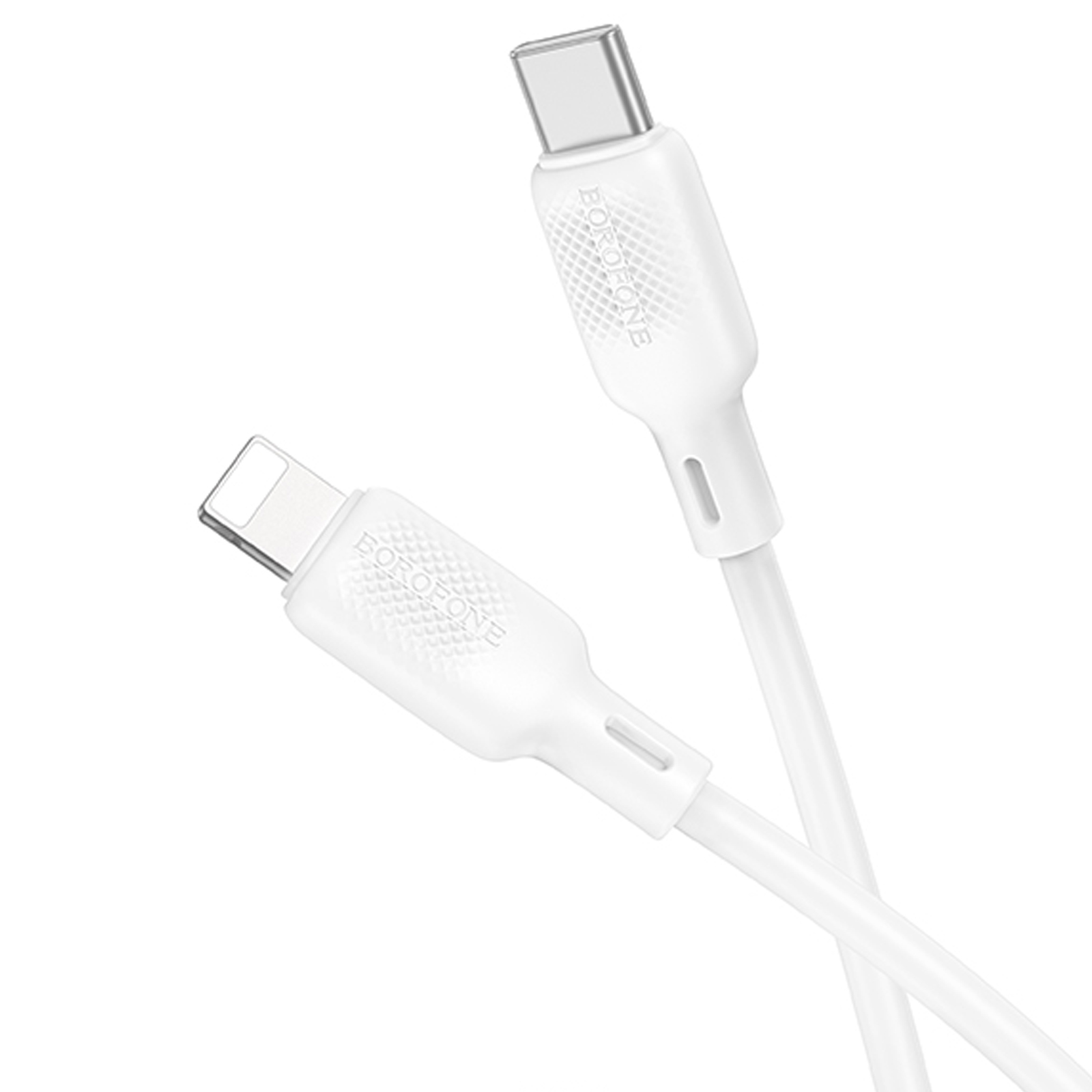 Дата кабель Borofone BX113 Lenny Type-C to Lightning 27W (1m), White 2, купить оптом с доставкой