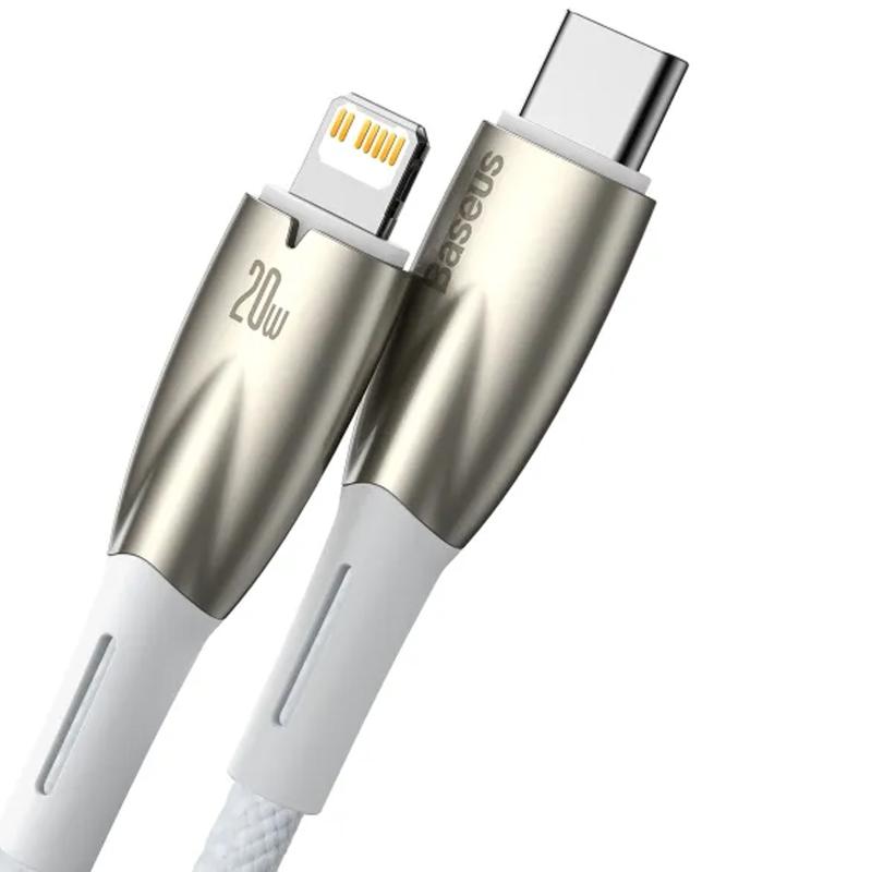 Дата кабель Baseus Glimmer Series Fast Charging Data Cable Type-C to Lightning 20W 1m (CADH000001) на картинке №2