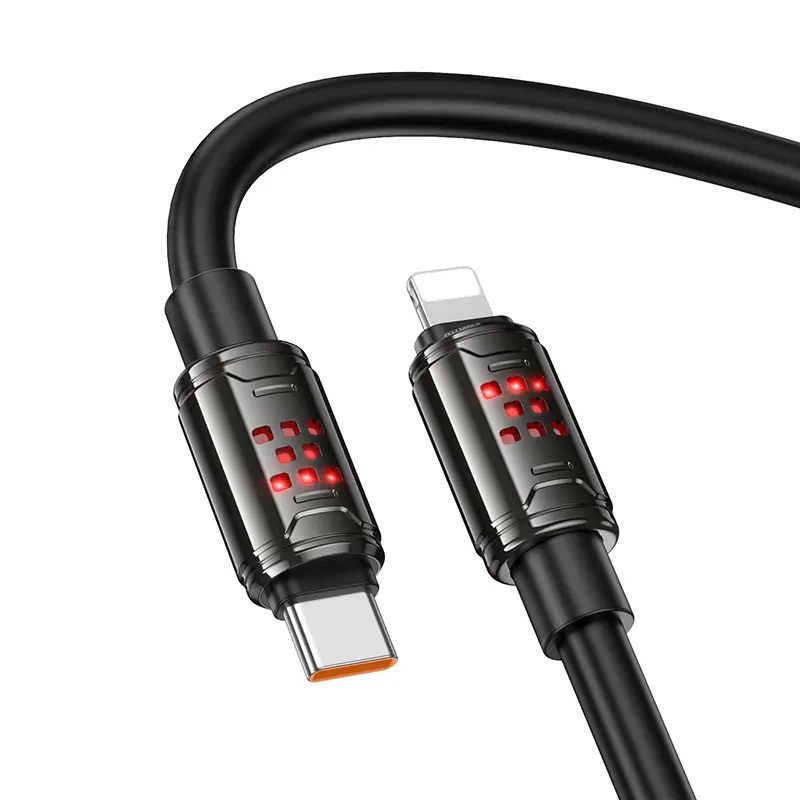 Дата кабель Hoco U143 Joy Type-C to Lightning 27W (1.2m), Black 1, купити оптом з доставкою