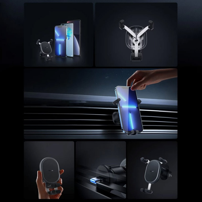 Автотримач Baseus Stable Gravitational (Air Outlet Version) (SUWX000001) дивитися фото №4