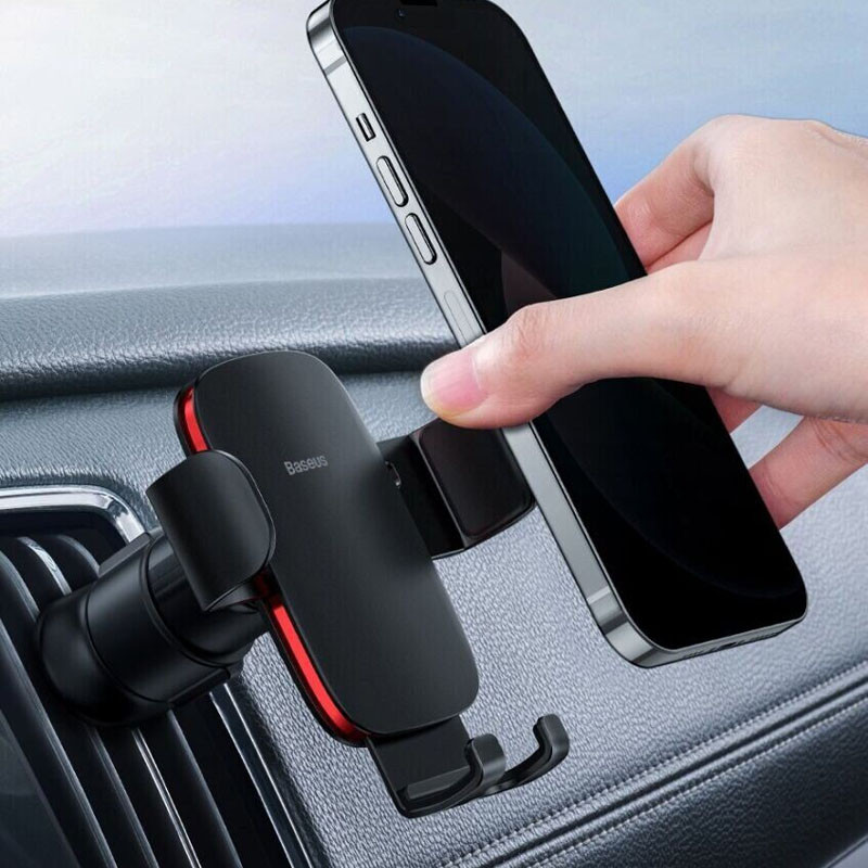Автодержатель Baseus Metal Age 2 Gravity Car Mount (Air Outlet Version) (SUJS00001), Dark Grey 6, купить оптом с доставкой