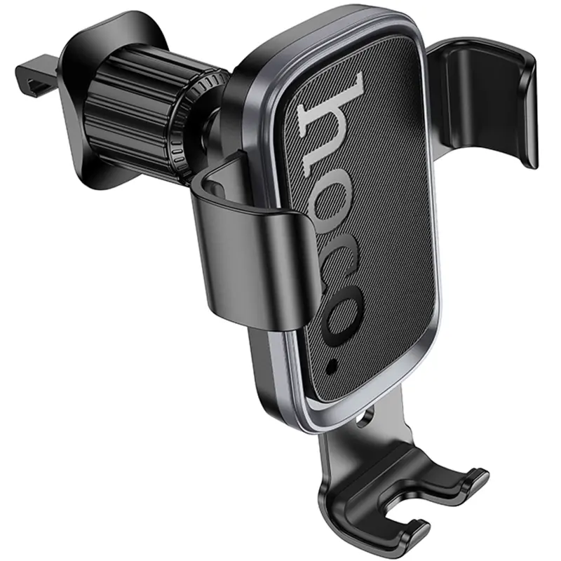Автотримач Hoco H80 Vista gravity (air outlet), Black / Metal gray 1, купити оптом з доставкою