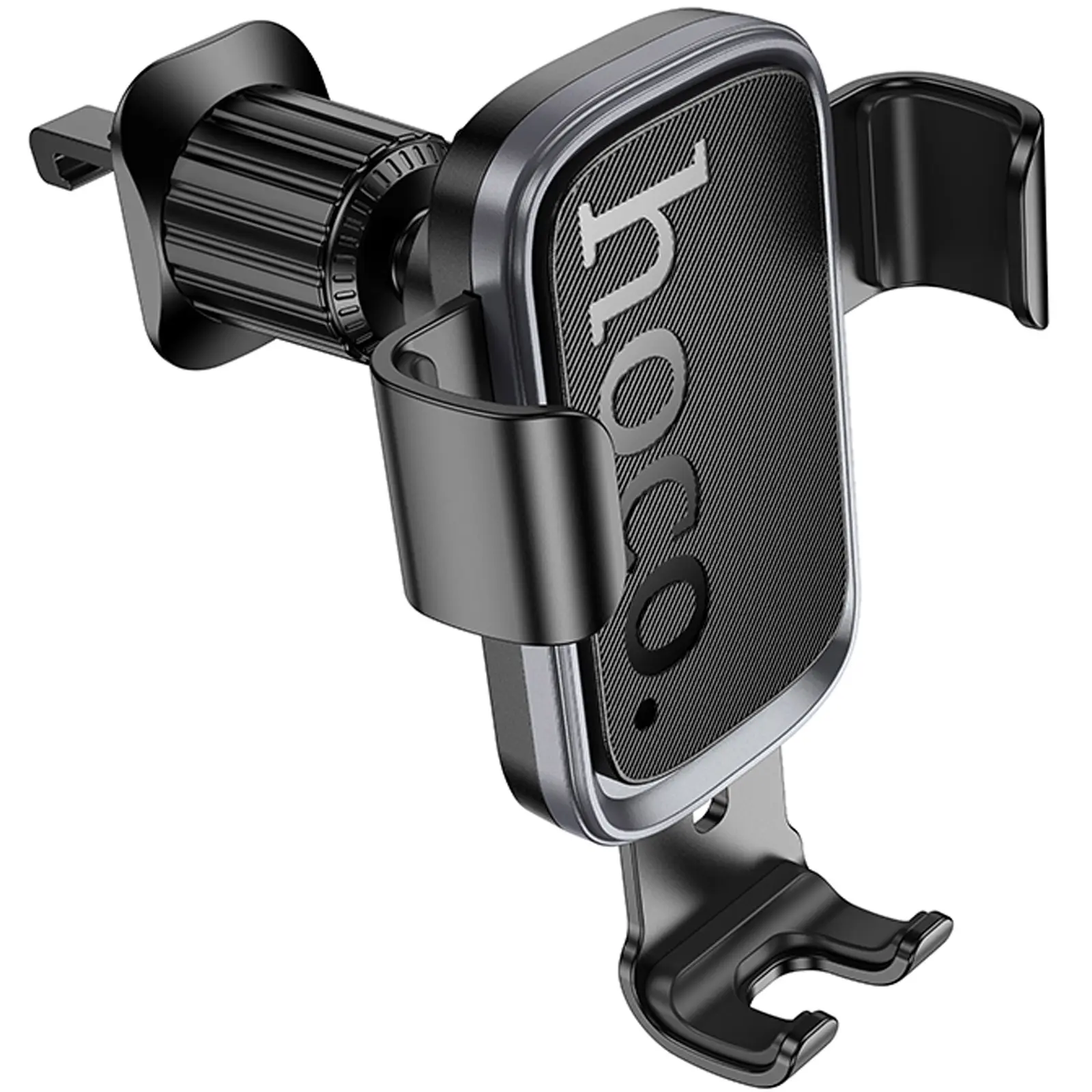 Автотримач Hoco H80 Vista gravity (air outlet), Black / Metal gray 1, купити оптом з доставкою