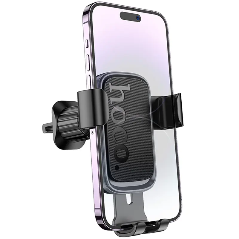 Автотримач Hoco H80 Vista gravity (air outlet), Black / Metal gray 4, купити оптом з доставкою