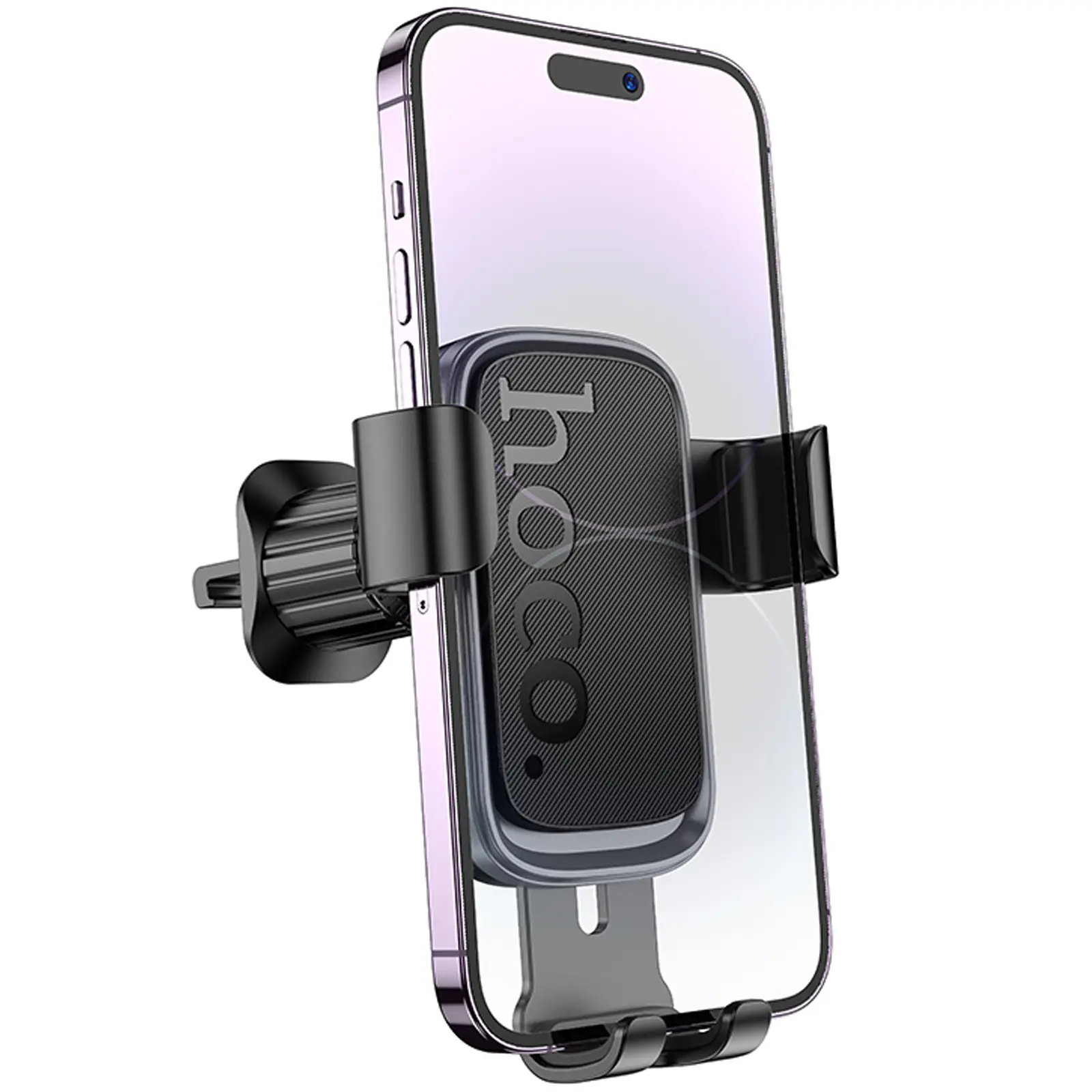 Автотримач Hoco H80 Vista gravity (air outlet), Black / Metal gray 4, купити оптом з доставкою