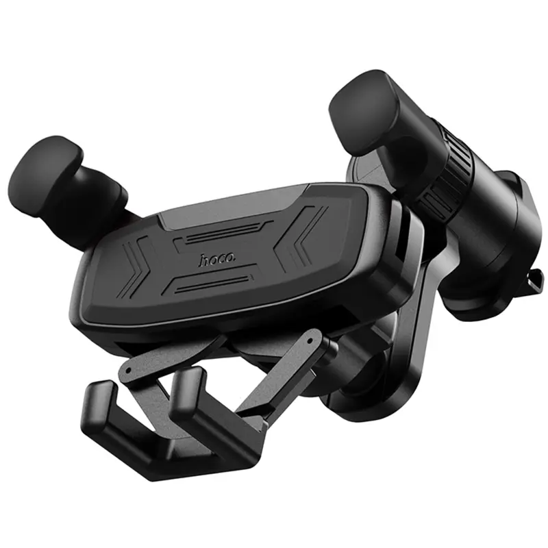 Автотримач Hoco H66 Gamble gravity linkage (air outlet), Black, купити оптом з доставкою
