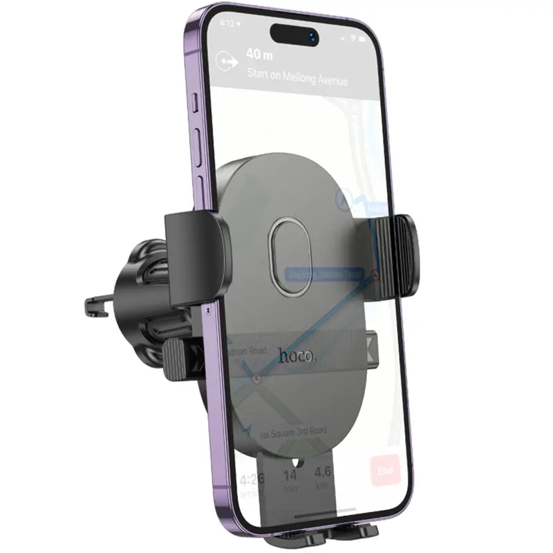 Автодержатель Hoco H18 Mighty one-button (air outlet), Black 1, купить оптом с доставкой