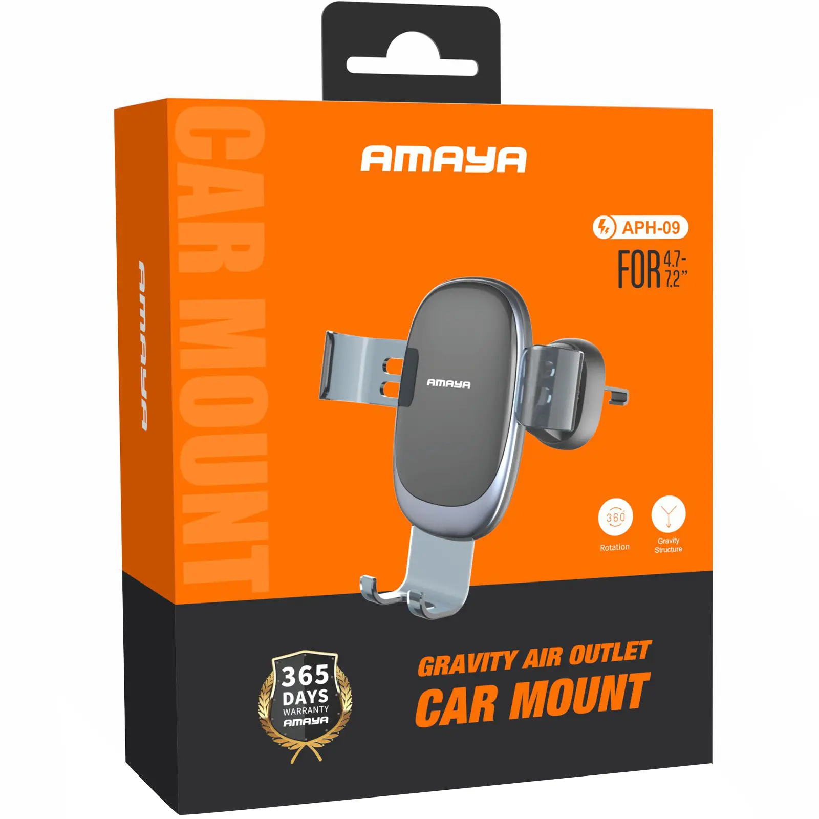 Автодержатель Amaya APH-09 (air outlet), Black 1, купить оптом с доставкой