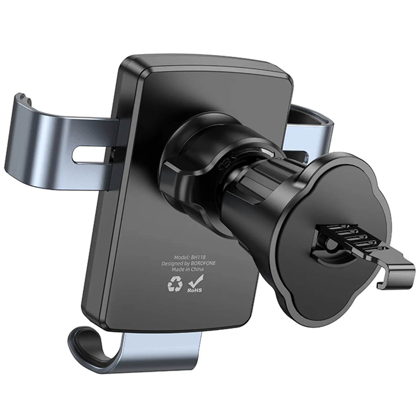 Автодержатель Borofone BH118 Refined, Black / Metal gray 2, купить оптом с доставкой