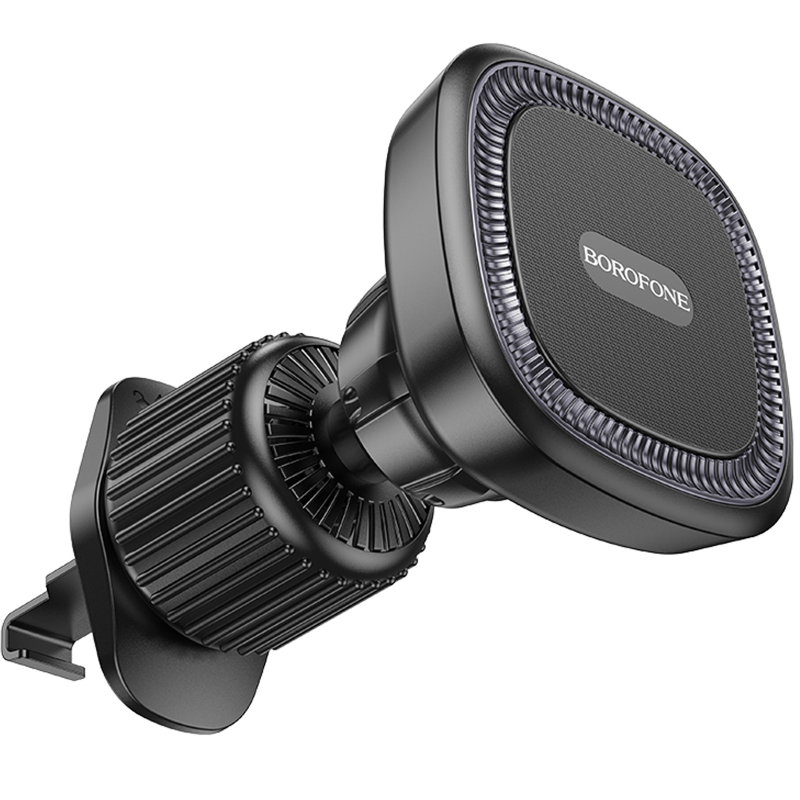 Автотримач Borofone BH96 NT Ice ring magnetic (air outlet), Black / Gray 2, купити оптом з доставкою