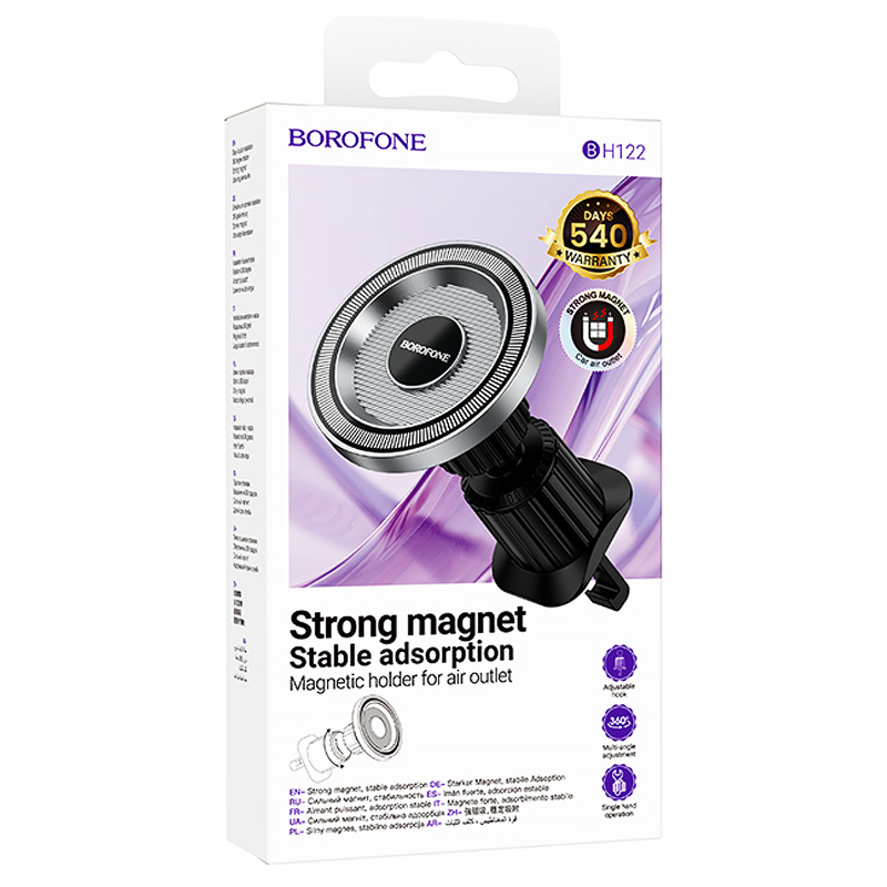 Автодержатель Borofone BH122 Profit ring magnetic (air outlet) на картинке №2