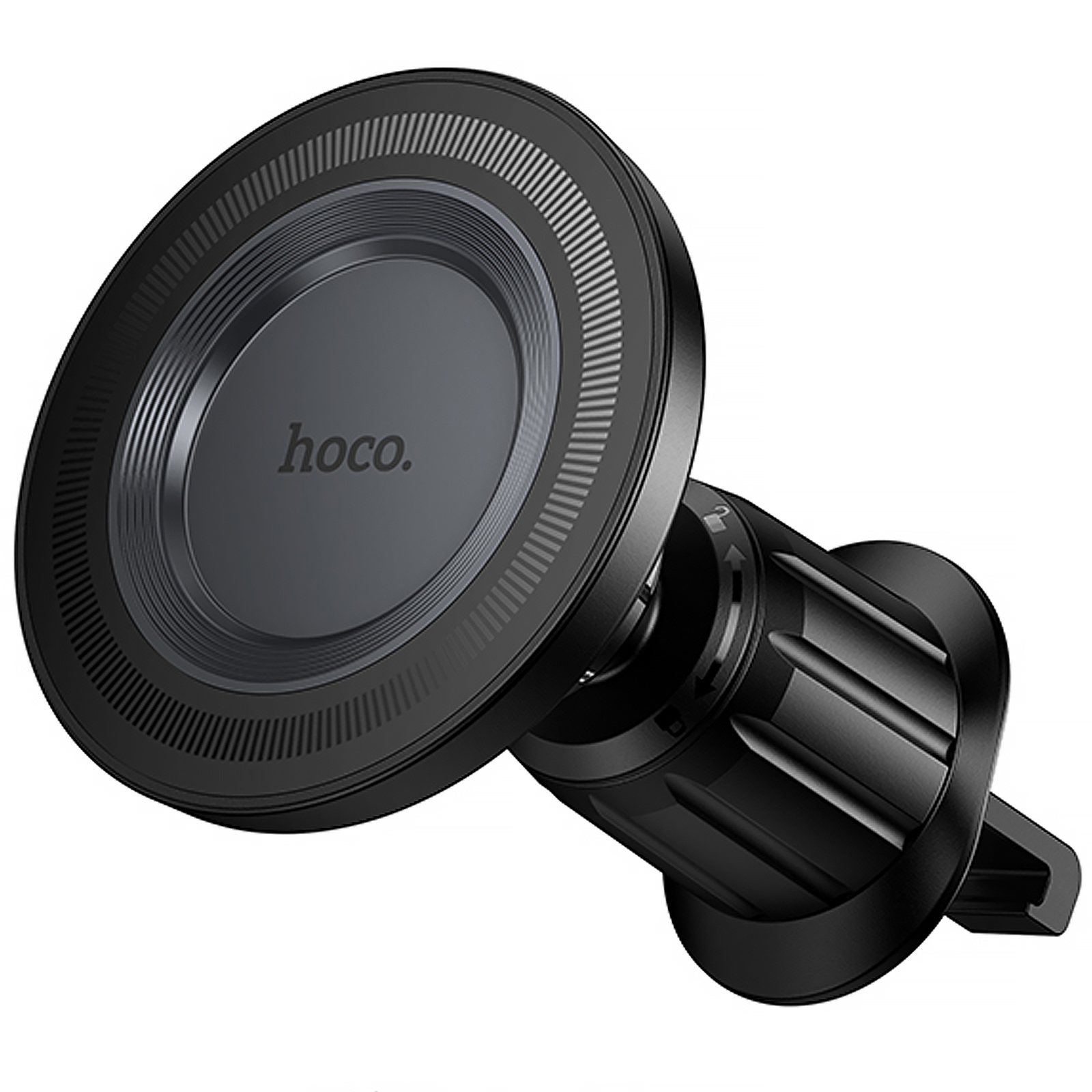 Автодержатель Hoco H106 Carte magnetic (air outlet), Black / Metal gray, купить оптом с доставкой
