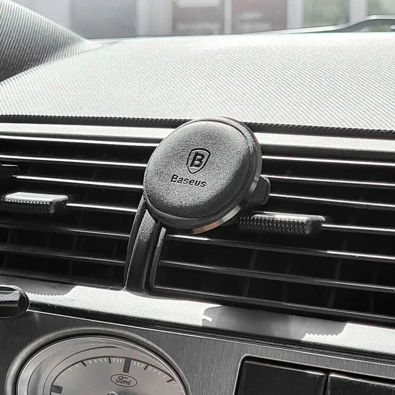 Автотримач Baseus Magnetic OS with cable clip (air outlet) (C40141201113), Black 4, купити оптом з доставкою