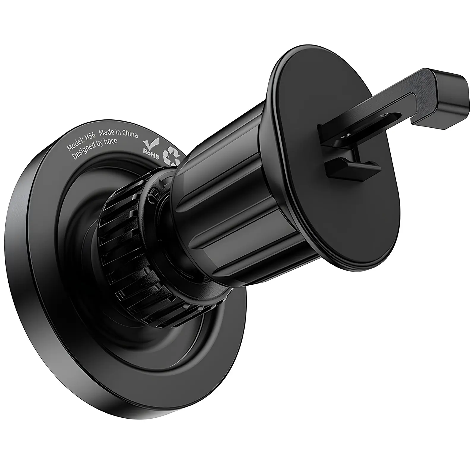 Автодержатель Hoco H56 Show ring magnetic (air outlet), Black 1, купить оптом с доставкой