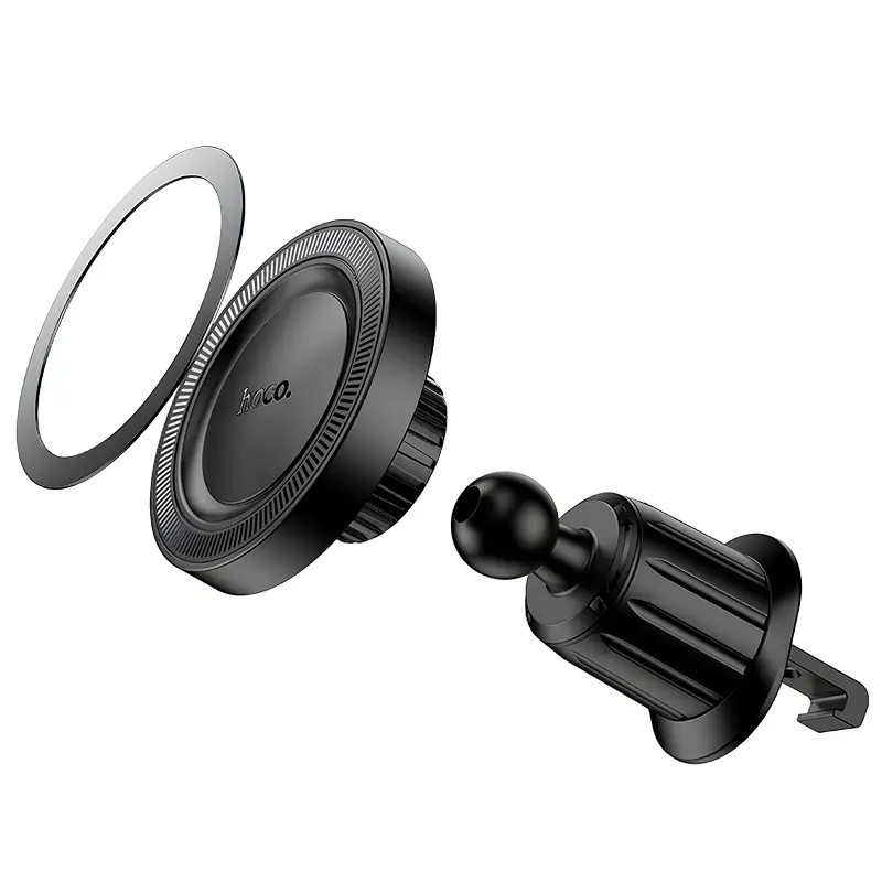 Автодержатель Hoco H56 Show ring magnetic (air outlet), Black 3, купить оптом с доставкой