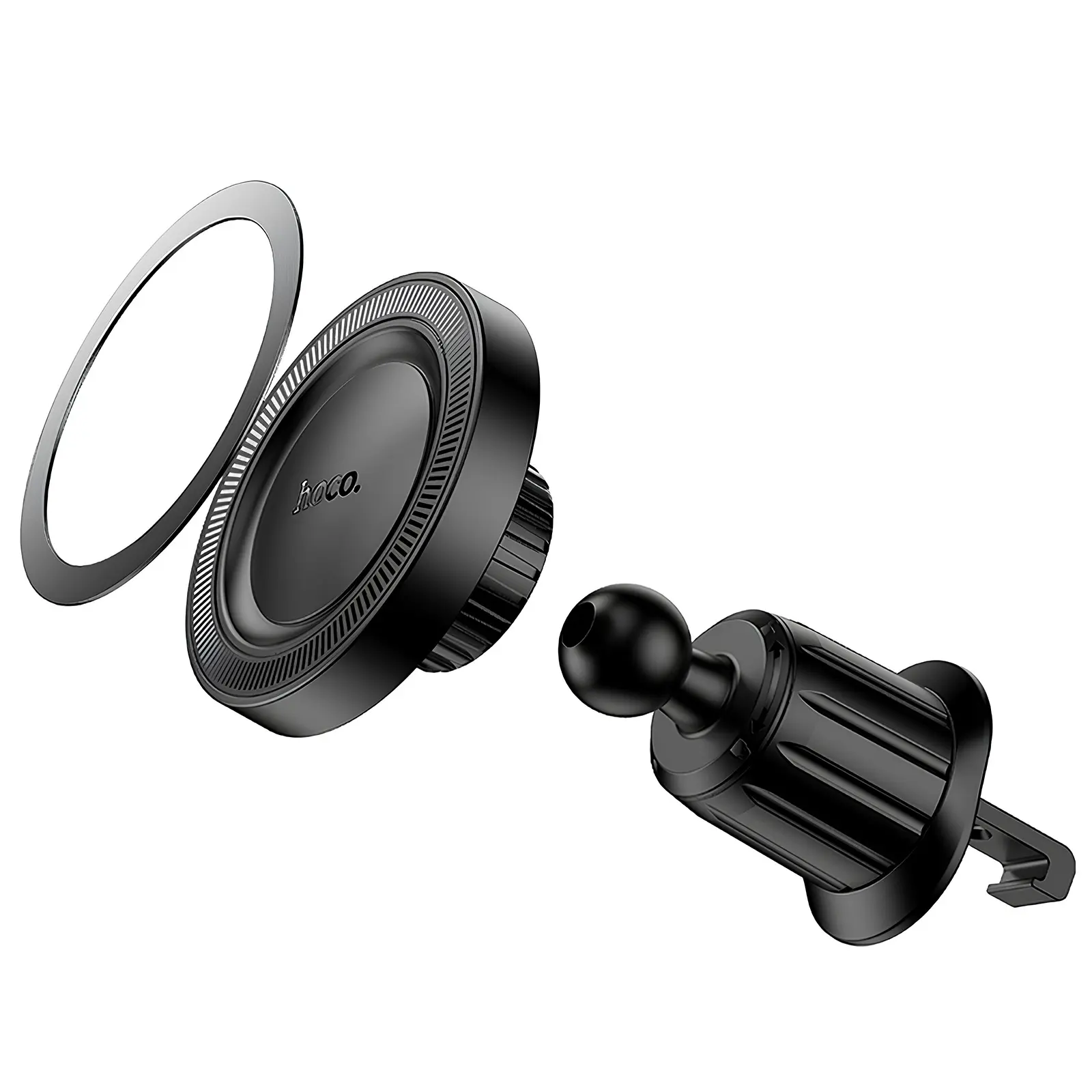 Автодержатель Hoco H56 Show ring magnetic (air outlet), Black 3, купить оптом с доставкой