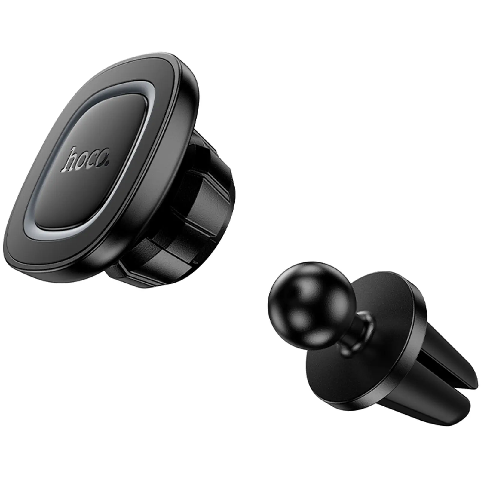 Автотримач Hoco H72 Crown magnetic (air outlet), Black / Metal gray 3, купити оптом з доставкою