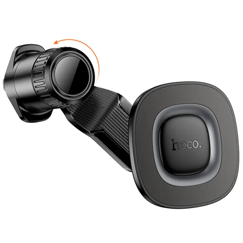 Автотримач Hoco H74 Crown ring magnetic (air outlet), Black / Metal gray 5, купити оптом з доставкою