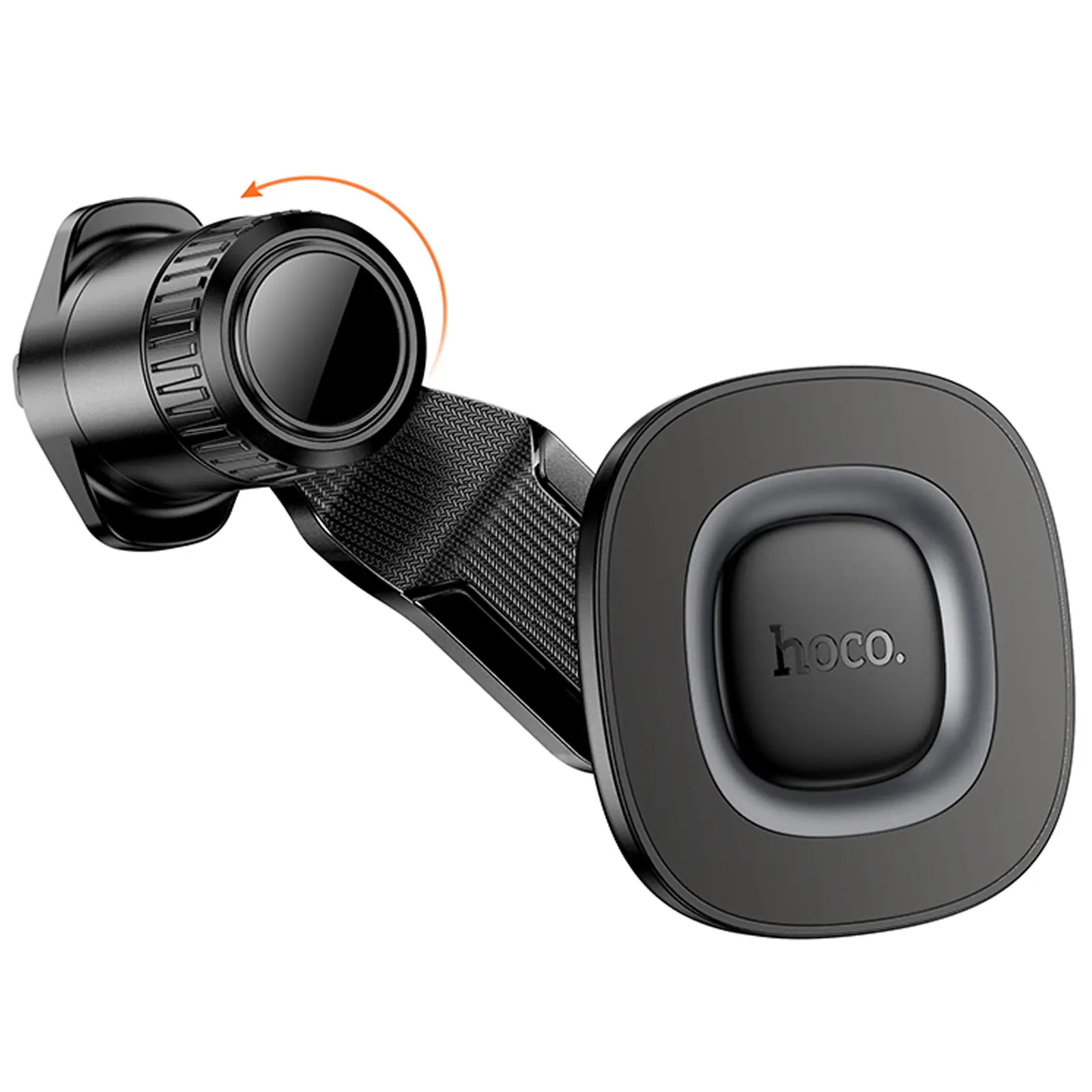 Автотримач Hoco H74 Crown ring magnetic (air outlet), Black / Metal gray 5, купити оптом з доставкою