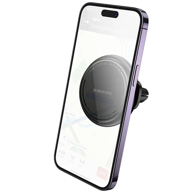 Автотримач Borofone BH135 Parker ring magnetic (air outlet), Black 1, купити оптом з доставкою