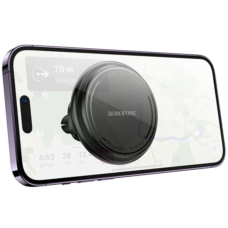 Автотримач Borofone BH135 Parker ring magnetic (air outlet), Black 2, купити оптом з доставкою