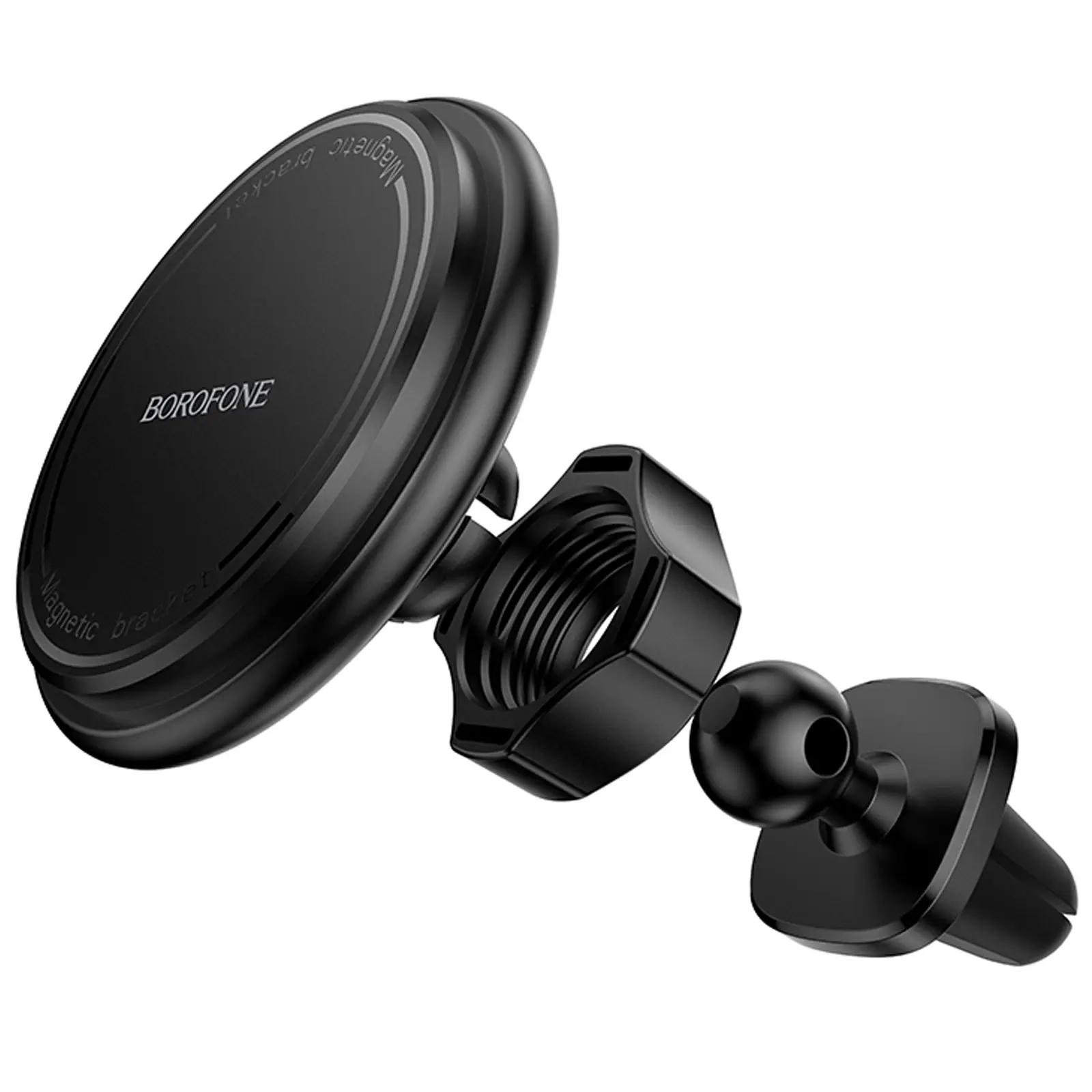 Автотримач Borofone BH135 Parker ring magnetic (air outlet), Black 3, купити оптом з доставкою