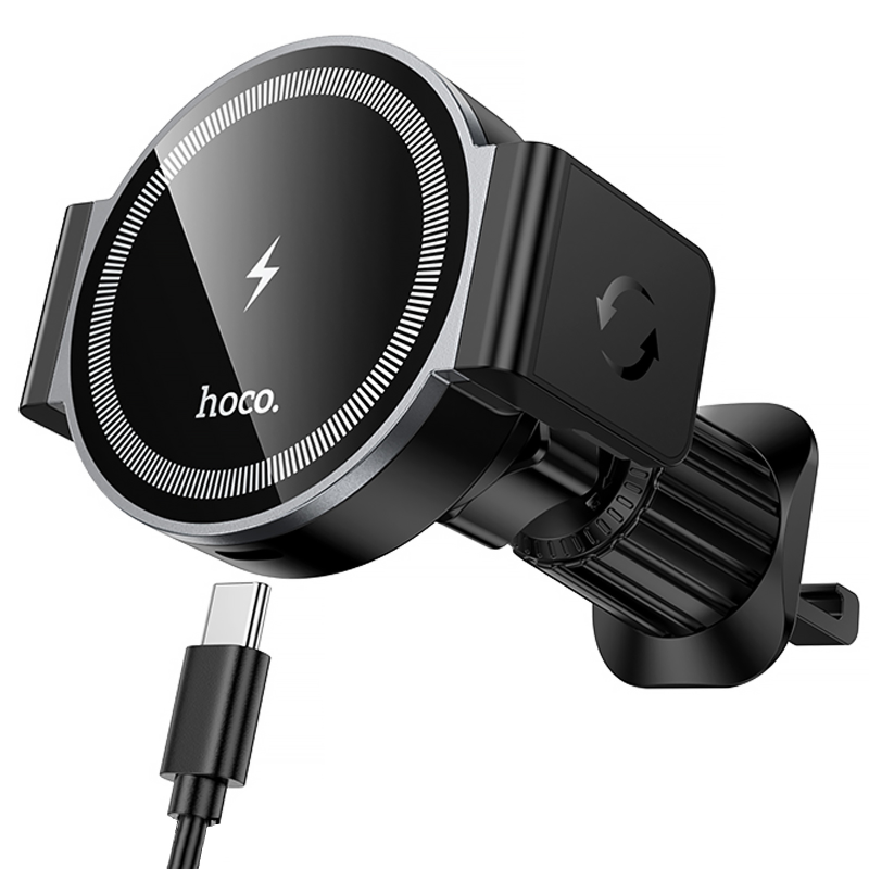 Уценка Автодержатель с БЗУ Hoco HW35 Power 15W (air outlet), купить оптом с доставкой