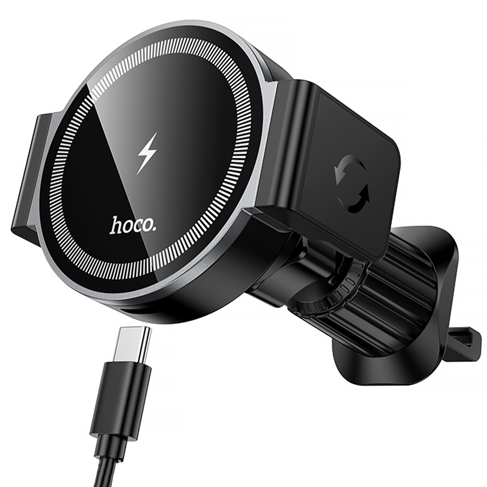 Уценка Автодержатель с БЗУ Hoco HW35 Power 15W (air outlet), купить оптом с доставкой