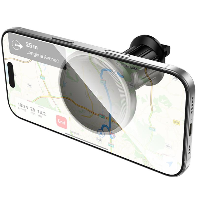 Автодержатель с БЗУ Borofone BH224 Flash 15W (air outlet) на картинке №5